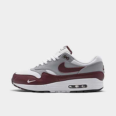Shop Nike Men's Air Max 1 Premium Casual Shoes In White/wolf Grey/black/mystic Dates