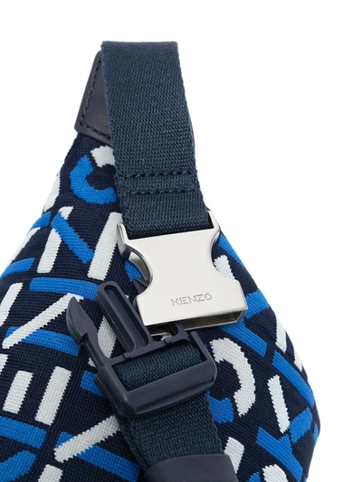 Shop Kenzo Skuba Monogram-print Belt Bag In Blue