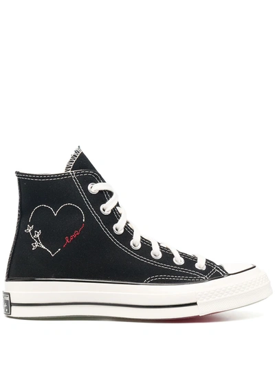 Shop Converse Love Thread Chuck 70 Sneakers In Black