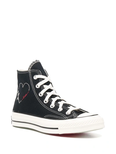 Shop Converse Love Thread Chuck 70 Sneakers In Black