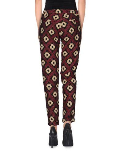 Shop Monocrom Casual Pants In Maroon