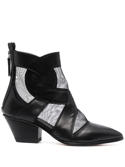 Shop Agl Attilio Giusti Leombruni Pointed Leather Boots In Black