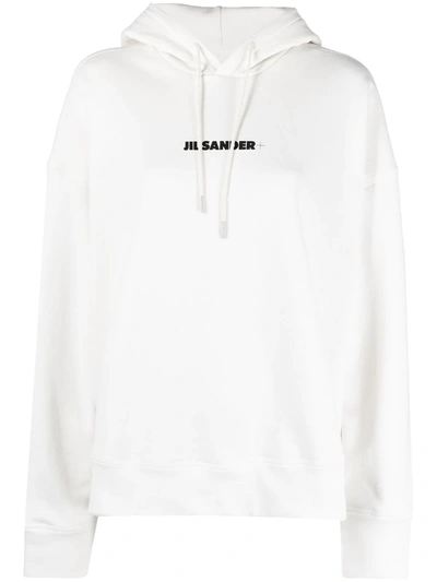 Shop Jil Sander Logo-print Hoodie In White