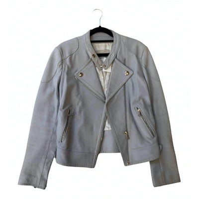 Pre-owned Yves Salomon Leather Jacket In Grey