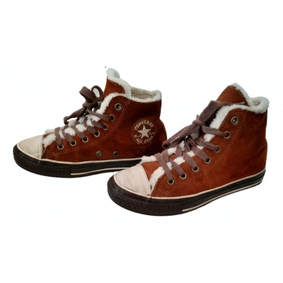 Pre-owned Converse Snow Boots In Camel