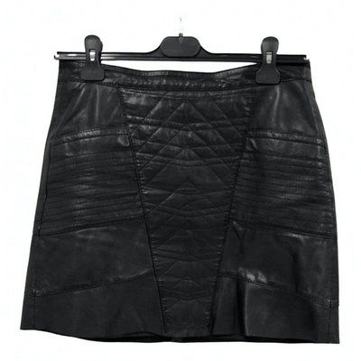 Pre-owned Zadig & Voltaire Fall Winter 2019 Black Leather Skirt