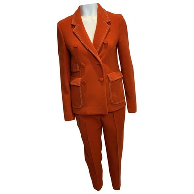 Pre-owned Bottega Veneta Wool Jumpsuit In Orange