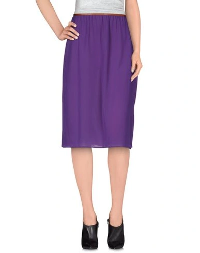 Prada Knee Length Skirt In Purple