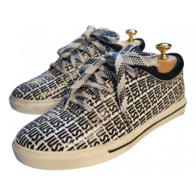 Pre-owned Just Cavalli White Leather Trainers