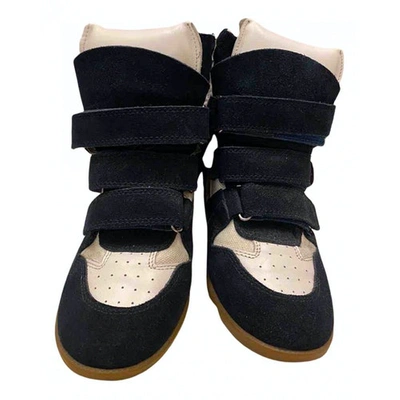 Pre-owned Isabel Marant Bayley Trainers In Navy