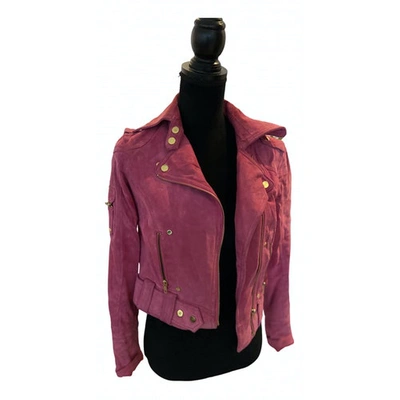 Pre-owned Goosecraft Leather Jacket In Pink