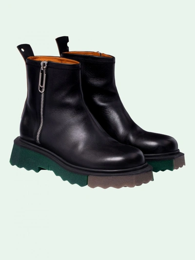Shop Off-white Sponge Sole Leather Boots
