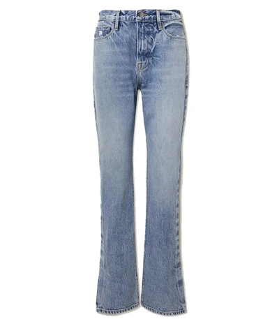 Shop Frame Le Drew High-rise Skinny Jean In Blue