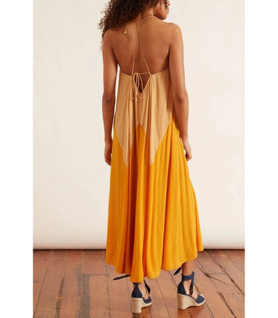 Shop Dorothee Schumacher Summer Heat Maxi Dress In Orange/peach In Yellow