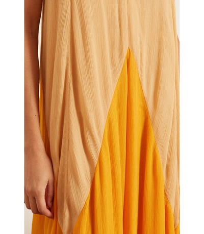 Shop Dorothee Schumacher Summer Heat Maxi Dress In Orange/peach In Yellow