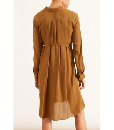 Shop Dorothee Schumacher Fluid Luxury Dress In Brown Olive