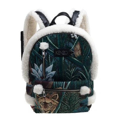 Pre-owned Kenzo Multicolor Fabric, Fur And Leather Memento Backpack