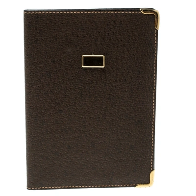 Pre-owned Gucci Khaki Pig Skin Leather Card Holder In Brown