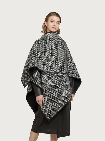 Ferragamo Gancini Cape In Black