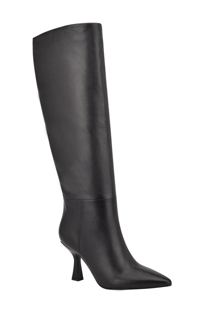 Shop Marc Fisher Ltd Hallie Knee High Boot In Black Leather