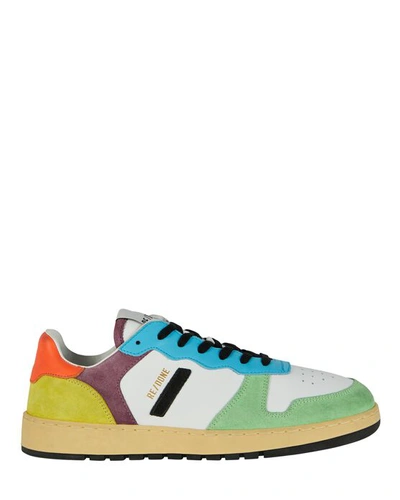 Shop Re/done 80s Low-top Basketball Sneakers In Multi