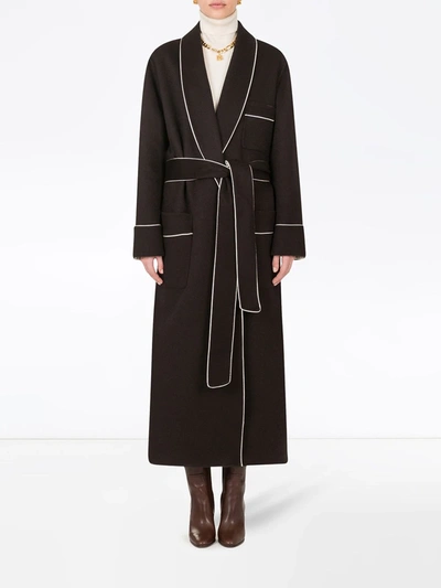 Shop Dolce & Gabbana Belted Wool-cashmere Coat In Black