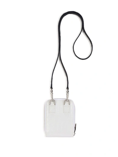 Dolce & Gabbana Alligator Leather Lanyard Wallet In White