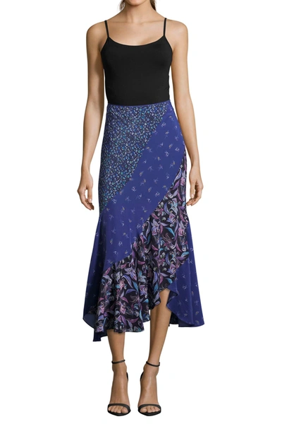 Shop Robert Graham Riley Printed Skirt In Navy