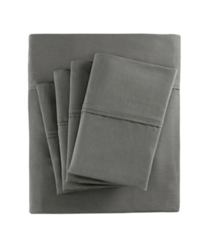 Shop Madison Park 800 Thread Count Cotton Blend 7-pc. Sheet Set, Split King In Charcoal