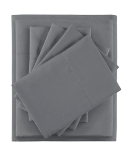 Shop Intelligent Design Side Storage Pockets Microfiber4-pc. Sheet Set, Twin Xl In Charcoal