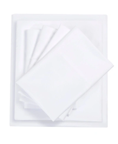 Shop Intelligent Design Microfiber Twin Sheet Set With Side Storage Pockets, 4 Piece Bedding In White