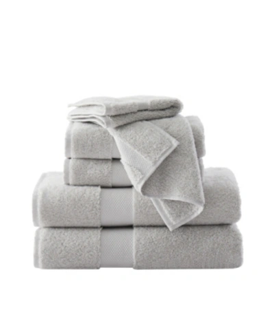 Shop Brooklyn Loom Solid Turkish Cotton Towel Set, 6 Piece In Gray