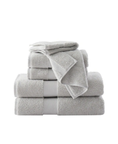 Brooklyn Loom Solid Turkish Cotton 6-pc. Bath Towel Set In Gray