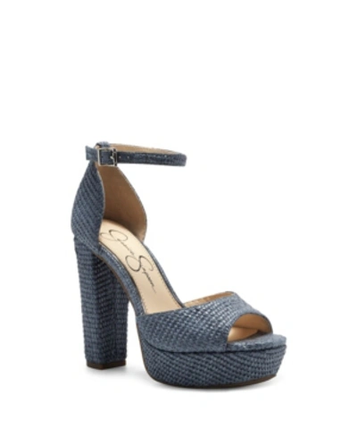 Jessica Simpson Women's Pisila Platform Sandals Women's Shoes In Ash Blue |  ModeSens