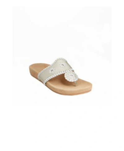 Shop Jack Rogers Women's Comfort Jacks Sandals In Platinum, White