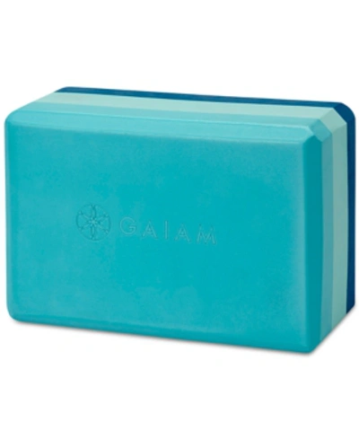 Shop Gaiam Tri-color Yoga Block In Skyline