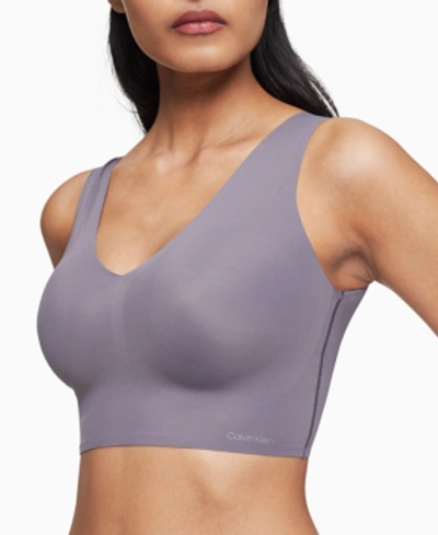 Shop Calvin Klein Invisibles Comfort V-neck Comfort Bralette Qf4708 In Purple Haze