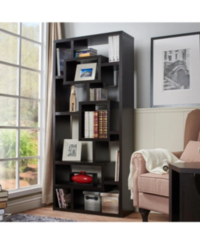 Shop Furniture Of America Hazo Modern Bookcase In Medium Brown