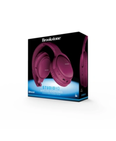 Brookstone Studio Hd Wireless Headphones In Dark Red ModeSens