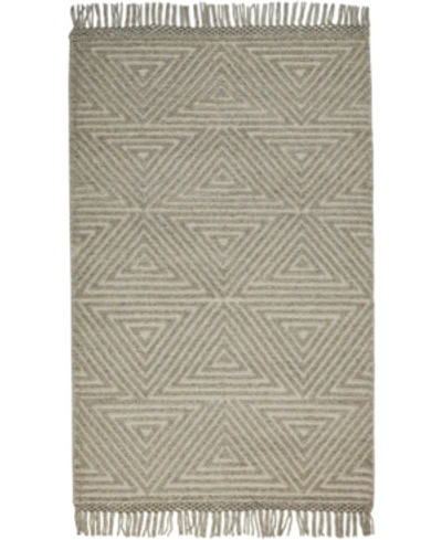 Simply Woven Phoenix R0810 Brown 5' X 7'6" Area Rug In Stone