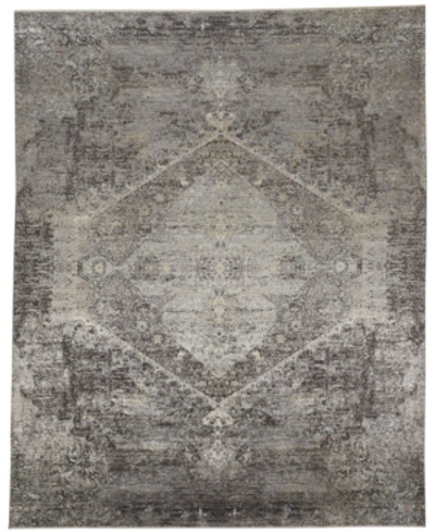 Shop Simply Woven Sarrant R3963 Charcoal 6'7" X 9'10" Area Rug In Smoke
