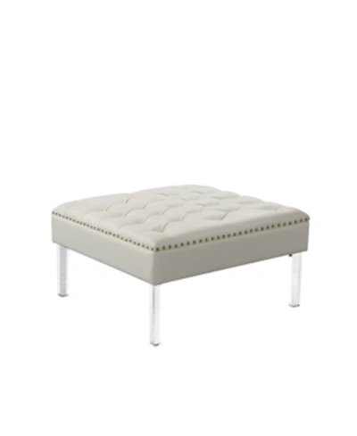 Shop Chic Home Pierre Ottoman In White