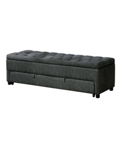 Shop Furniture Of America Buchance Storage Bench In Dark Gray