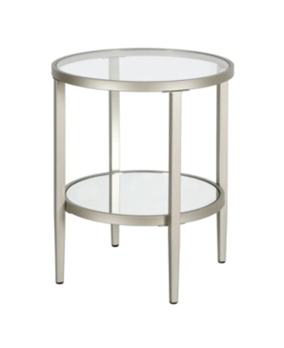 Shop Hudson & Canal Hera Round Side Table In Silver-tone