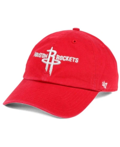 Shop 47 Brand Houston Rockets Clean Up Cap In Red