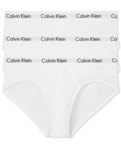 Shop Calvin Klein Men's 3-pack Cotton Stretch Briefs Underwear In White