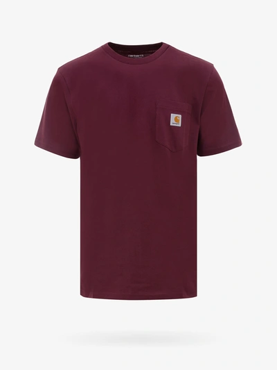Shop Carhartt S/s Pocket T-shirt In Purple