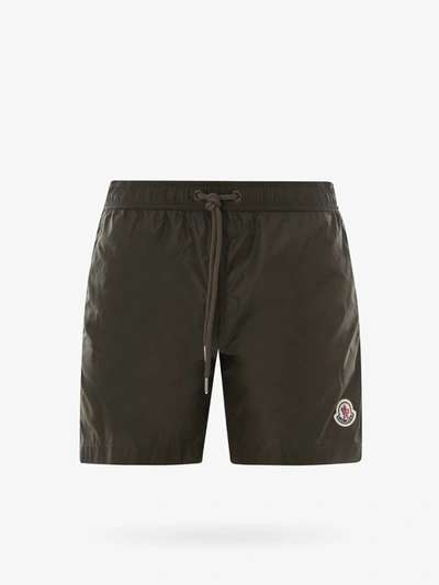 Shop Moncler Swim Trunks In Green