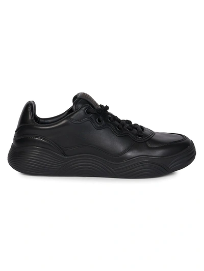 Shop Alaïa Baskets Leather Sneakers In Noir