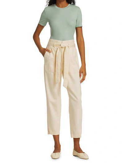 Shop Ag Renn Paperb Trousers In Ecru Dunes